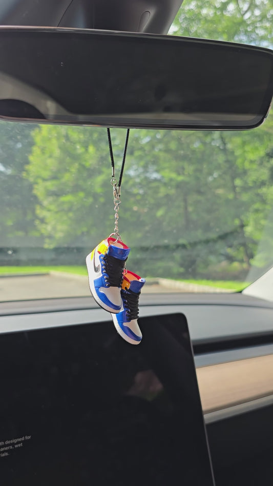 Philippine Flag Colorway Rearview Mirror Miniature Sneaker Charm